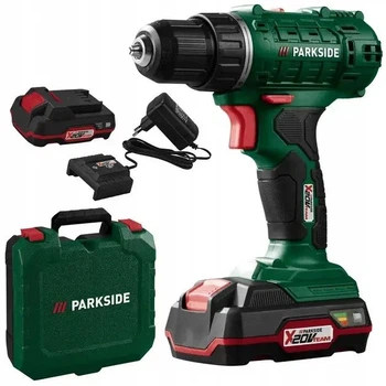 Акумуляторний дриль-шуруповерт Parkside PBSSA 20-Li A1 20В 2Аг з акумулятором та зарядним пристроєм у кейсі