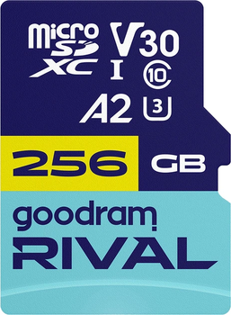 Карта пам'яті GoodRam RIVAL microSDXC 256GB V30 A2 (UHS I U3) + ad (7284593)