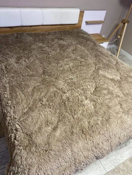 Одеяло всесезонное Grass Медведь плюшевый мех с коротким ворсом 200x230 см коричневый (tra29)