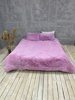 Одеяло всесезонное Grass Медведь плюшевый мех с коротким ворсом 200x230 см розовый (tra99)