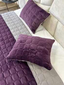 Покрывало стеганое Cappone 220х240 см Белое + 2 подушки 50х70 см серый в подарочной сумке (CEPP111)