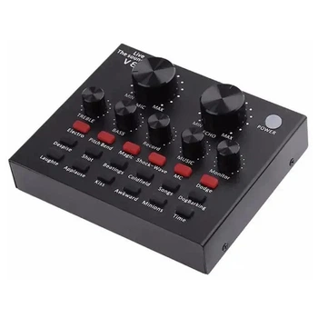 Зовнішня звукова карта V8 Bluetooth Live Sound Card для конденсаторних мікрофонів та стрімів