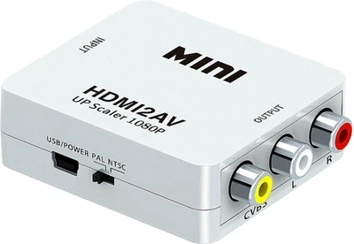Конвертер HDMI в AV RCA 720P/1080P переходник для телевизора белый
