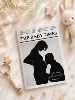 Газета для гендер паті "The Baby Times" – персоналізова газета про майбутнього малюка, набір 10 шт.