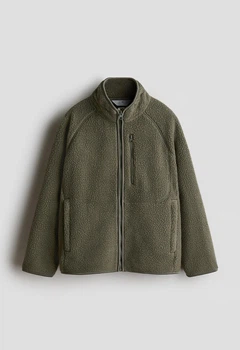 Підліткова тепла толстовка флісова для хлопчика H&M 170 см Хакі (26070609D)