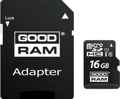 Карта пам'яті Goodram microSDHC 16GB UHS-I U1 + SD