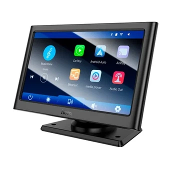Автомобильный экран HOCO HU2 Imogen 7" Black — портативный дисплей с Wireless CarPlay, Android Auto и Mirror Link