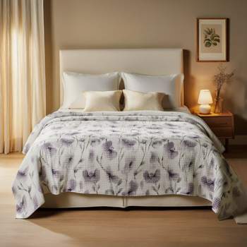 Покрывало хлопковое 200×230 см для дома floral PS-7153