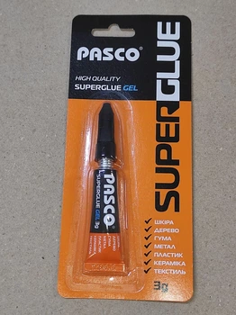 Клей Pasco SG-032-3G супер клей гель 3г (по 1 на блістері) /576