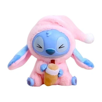 Мягкая игрушка-брелок Стич Eat Something Before Sleep Series розовый 16 см