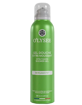 Гель-піна для душа з ароматом бергамоту O'lysee Extra Foaming Shower Gel Bergamote 200 мл