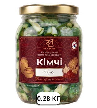 Кимчи c огурцов, Ферментированный 280г, 100% натуральный