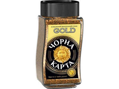 Кава розчинна ЧОРНА КАРТА 95г Голд, скло