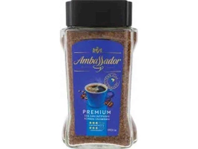 Кава розчинна AMBASSADOR 190г Premium, скло
