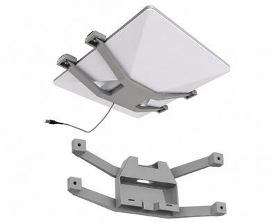Starlink Mini Flat Mount — плоске низькопрофільне кріплення для Starlink Mini — Roof Mount для автомобіля, кемпера, RV і човна Сір