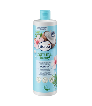 Шампунь Balea Natural Beauty Feuchtigkeits Spendend Shampoo натуральная красота – увлажнение, 400 мл. (4066447238891)