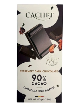 Темний шоколад Cachet Extremely Dark 90% какао 100 г (5412956214632)
