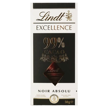 Темний шоколад Lindt Excellence 99% какао 50 г (3046920028721)