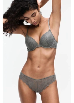 Бюстгальтер із кісточками з Push-up мереживний H&M 271232588_gray 80C Сірий (2727000131043)