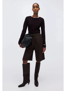 Шорты женские H&M 271288106 46 Коричневые (2727000138455)
