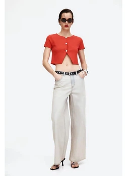 Кардиган женский H&M 271276112 S Красный (2727000119591)