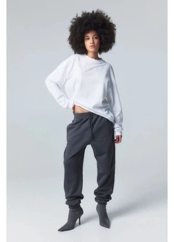 Спортивные штаны женские H&M 270975845_darkgray M Темно-серые (2727000131265)