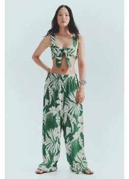 Брюки женские H&M 271282894 XS Зеленые (2727000126186)
