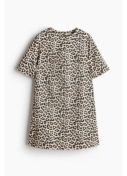 Платье-футболка короткое летнее женское H&M 271247028 XS Бежевое (2727000116736)