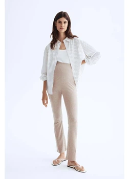 Лосины для беременных женские H&M 270960481 S Бежевые (2727000123888)