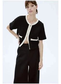 Кардиган женский H&M 271263574 S Черный (2727000119829)