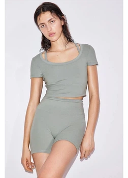 Спортивный топ для фитнеса женский H&M 271216961_pistashio XL Светло-фисташковый (2727000139384)