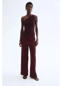 Брюки женские H&M 271195434 L Бордовые (2727000133849)