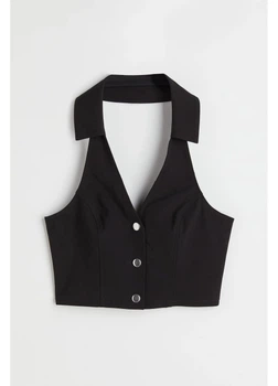 Топ жіночий H&M 271066986 40 Чорний (2727000144180)