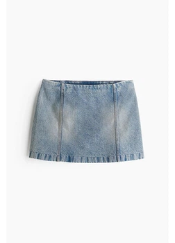 Спідниця джинсова міні літня жіноча H&M 271231343_blue 36 Світло-синя (2727000122881)