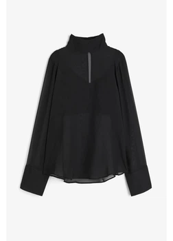 Блузка женская H&M 271203855 M Черная (2727000127732)