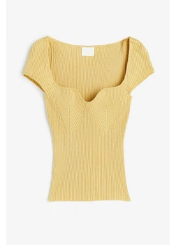Топ жіночий H&M 271183545 2XL Темно-жовтий (2727000135355)