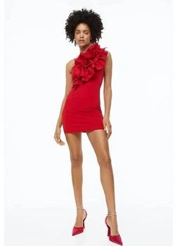 Сукня вечірня коротка літня жіноча H&M 271158539 L Червона (2727000109349)