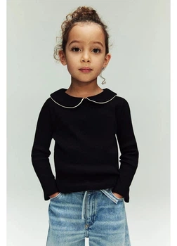 Дитячий светр для дівчинки H&M 271270160 98 см Чорний/Білий (2727000142537)