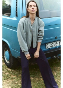 Брюки женские H&M 271230818 34 Темно-синие (2727000128074)