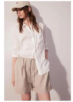 Шорты женские H&M 271221593 XL Светло-бежевые (2727000120351)