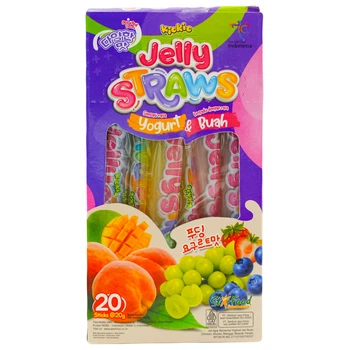 Желейки Straws Yogurt Assorted MEGA Box KIOKIO 400 г