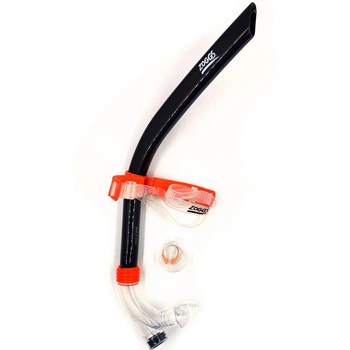 Трубка фронтальная для плавания Zoggs Centre Line Snorkel Черный, оранжевый (465287.BKOR)