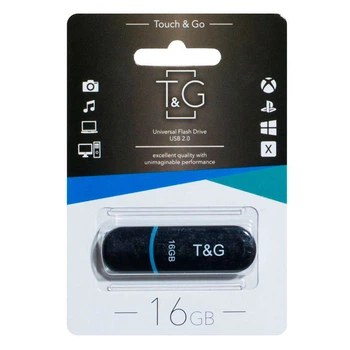 USB Flash T&G Jet 012, 16 Гб., Чорний - 318907