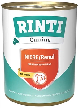 Влажный диетический корм для собак Rinti Veterinary Canine Niere Renal with Chicken с курицей при заболеваниях почек 800 г (4000158970831)