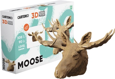 Картонний конструктор Cartonic 3D Puzzle Moose 308 елементів (CARTMOOSE)
