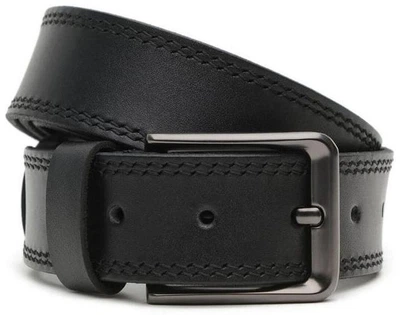 Мужской ремень из натуральной кожи Borsa Leather с автоматической пряжкой 54819
