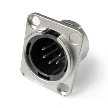 Панельный разъем XLR-P5M D-посадка штекер 5 контактов пайка MOCO