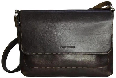 Чоловіча шкіряна сумка-месенджер Grande Pelle компактний crossbody з клапаном натуральна шкіра 51376