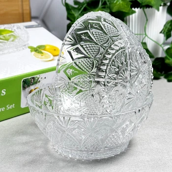 Набір скляних салатників Crystalite 124 мм 6 шт. прозорі H17130