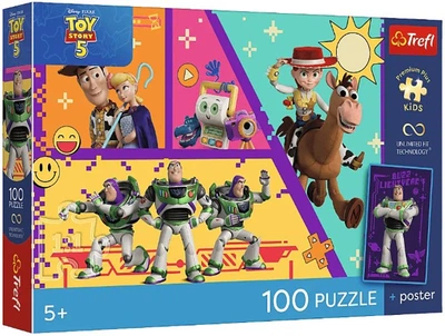 Пазли Trefl Premium Plus Kids - Історія іграшок-5. Іграшки в дії / Disney Toy Story-5 / 100 елементів (16556)